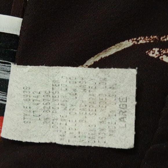 Floral Watercolor Print Tank Dress VTG 90s Brown Beige Size M - Picture 10 of 10